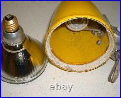 1 NOS 1954 SHELL OIL Porcelain Sign Lights Yellow Industrial Gas Station vtg