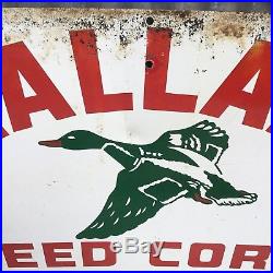 18x24 Orginal MallardvCorn Seed Sign Vintage Farm Feed Advertising No 2