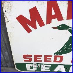 18x24 Orginal MallardvCorn Seed Sign Vintage Farm Feed Advertising No 2