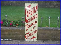 1910s Vintage Original HEAVY ENAMEL CAPSTAN NAVY CUT TOBACCO & CIGARETTES SIGN