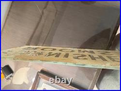 1920's / 1930's Vintage Glass Sign FURNISHED ROOMS