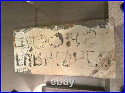 1920's / 1930's Vintage Glass Sign FURNISHED ROOMS