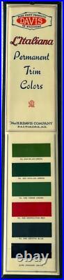 1930's Davis of Baltimore Paint Sample Enamel Sign Permanent Sign & Display Co