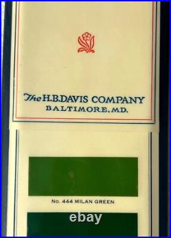 1930's Davis of Baltimore Paint Sample Enamel Sign Permanent Sign & Display Co