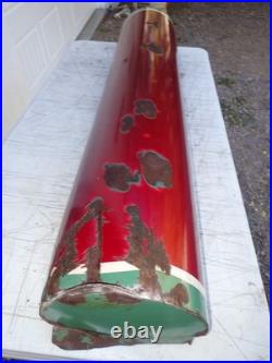 1930s 1940s Porcelain Sign Bull nose Double Sided Sign End Original