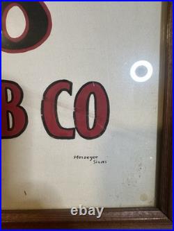 1930s Hand Painted Sign Red Top Cab Co Olympia WA Messegee Signs Vintage Taxi