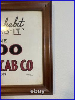 1930s Hand Painted Sign Red Top Cab Co Olympia WA Messegee Signs Vintage Taxi