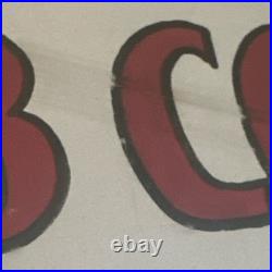 1930s Hand Painted Sign Red Top Cab Co Olympia WA Messegee Signs Vintage Taxi