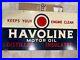 1938-Vintage-HAVOLINE-MOTOR-OIL-Tin-Sign-Original-Painted-Metal-Double-Sided-01-un