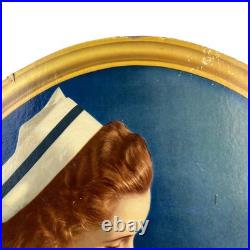 1940s Davol Nursing Vintage Advertising Sign X-LARGE 40 Cardboard Nurse Baby