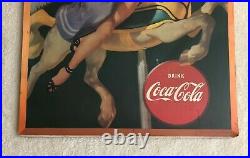 1948 Vintage Coke Coca-Cola Poster Cardboard Sign Large VG+/EX Condition