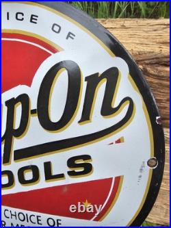 1950'S Collectible Vintage Snap-On Tools Porcelain Sign A Must-have Really Nice 1950'S Collectible Vintage Snap-On Tools Porcelain Sign A Must-have Really Nice