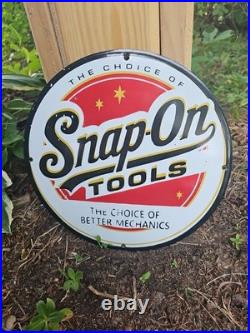 1950'S Collectible Vintage Snap-On Tools Porcelain Sign, Wrench, Sockets 1950'S Collectible Vintage Snap-On Tools Porcelain Sign, Wrench, Sockets