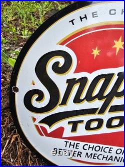 1950'S Collectible Vintage Snap-On Tools Porcelain Sign, Wrench, Sockets 1950'S Collectible Vintage Snap-On Tools Porcelain Sign, Wrench, Sockets