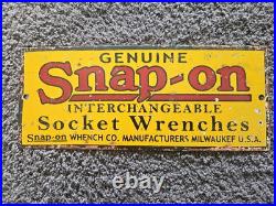 1950'S Vintage Snap-On Tools Porcelain Sign Garage Sign Interchangeable Socket