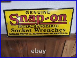 1950'S Vintage Snap-On Tools Porcelain Sign Garage Sign Interchangeable Socket