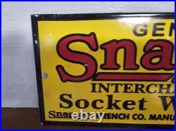 1950'S Vintage Snap-On Tools Porcelain Sign Garage Sign Interchangeable Socket