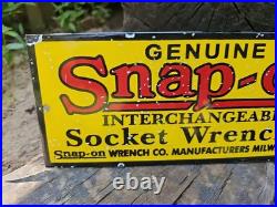 1950'S Vintage Snap-On Tools Porcelain Sign Garage Sign Interchangeable Socket 1950'S Vintage Snap-On Tools Porcelain Sign Garage Sign Interchangeable Socket