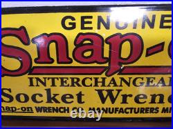 1950'S Vintage Snap-On Tools Porcelain Sign Garage Sign Interchangeable Socket