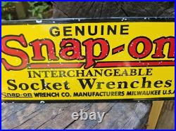 1950'S Vintage Snap-On Tools Porcelain Sign Garage Sign Interchangeable Socket 1950'S Vintage Snap-On Tools Porcelain Sign Garage Sign Interchangeable Socket