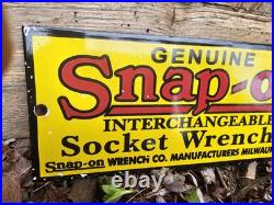 1950'S Vintage Snap-On Tools Porcelain Sign Interchangeable Socket