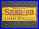 1950-S-Vintage-Snap-On-Tools-Porcelain-Sign-Interchangeable-Socket-12-X-5-01-msg