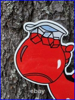 1950's Vintage Kool Aid Porcelain Sign 12x13 1950's Vintage Kool Aid Porcelain Sign 12x13
