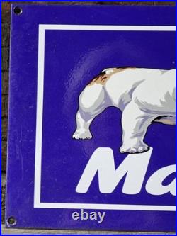 1950's Vintage Mack Diesel Trucks Heavy Porcelain Metal Dealership Sign 12