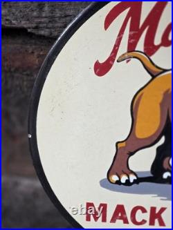 1950's Vintage Mack Diesel Trucks Heavy Porcelain Metal Dealership Sign. 12 1950's Vintage Mack Diesel Trucks Heavy Porcelain Metal Dealership Sign. 12