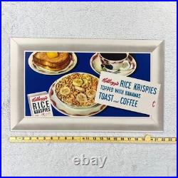 1950s Kellogg's Rice Krispies Vintage Advertising Sign 22 Cardboard Diner USA