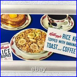 1950s Kellogg's Rice Krispies Vintage Advertising Sign 22 Cardboard Diner USA