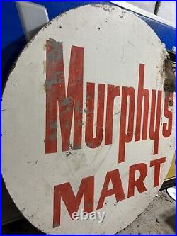 1950s Vintage 36 MURPHYS MART Department Store Painted Wood Advertising Sign