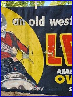 1950s Vintage Levis Denim Advertisement Banner