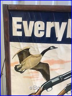 1952 Winchester Dealer Store Advertising Poster Sign Paper Vintage Ad Cool Piece