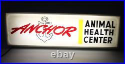 1960s Working Vintage Anchor Animal Health Vintage Advertising Sign Lighted Sign