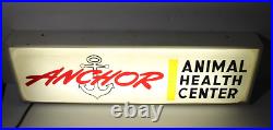 1960s Working Vintage Anchor Animal Health Vintage Advertising Sign Lighted Sign