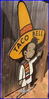 1962RAREORIGINALVTG TACO BELL ADVERTISEMENT SIGNPossibly One Of A Kin