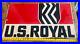 1964-VINTAGE-US-Royal-Tires-Enamel-Metal-Sign-Size-33-x-19-Inches-Double-Sided-01-fqg