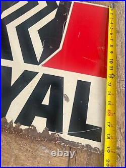 1964 VINTAGE US Royal Tires Enamel Metal Sign Size 33 x 19 Inches Double Sided