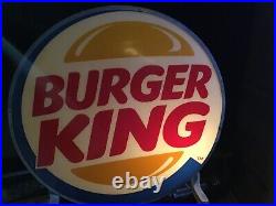 1990 s Original Burger King HUGH Fast Food Restaurant Vintage Advertising Sign