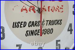 22 Vintage Antique Double Neon Car Trade Dealership Clock Advertising Sign 1930