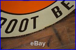 3' RARE Vintage 1960's A&W Root Beer Restaurant Soda Pop Gas Oil Metal Sign