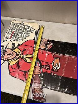 30 VINTAGE DAISY AIR RIFLE BB GUN RED RYDER TOY Store Retail ADVERTISING SIGN