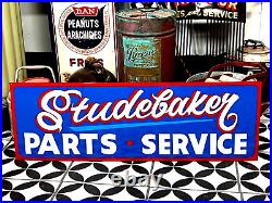 36 Hand Painted Vintage Metal STUDEBAKER Parts Service Gas Oil Dealership Sign