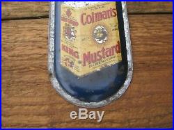 40361 Old Vintage Antique Tin Enamel Paint Sign Fingerplate Colmans Mustard Box