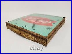 50s Vintage Green Coca-Cola Fish Tail Advertising Clock Sign Pam Electric Clock