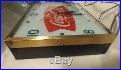 50s vintage Coca-Cola Light Up Advertising Clock Sign lighted Swihart pam bubble