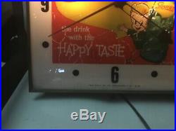 60s vintage and original SQUIRT with the Happy Taste Pam advertising clock