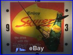 60s vintage and original SQUIRT with the Happy Taste Pam advertising clock