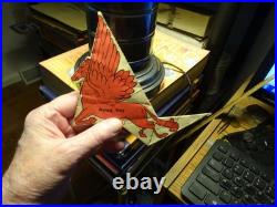 ANTIQUE MOBIL GAS DIE-CUT PAPER PEGASUS SIGN Gas Station Promo PREMIUM TOY